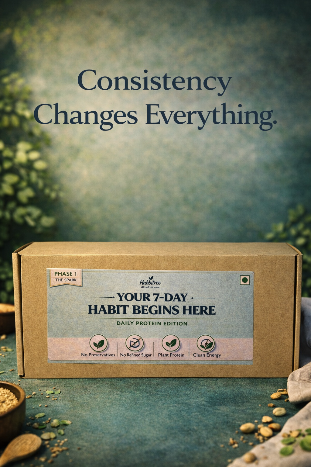 Habbitree 7 Day Habit Protein Kit – Daily Plant Protein Edition for Consistency, Clean Energy and Healthy Lifestyle with No Preservatives