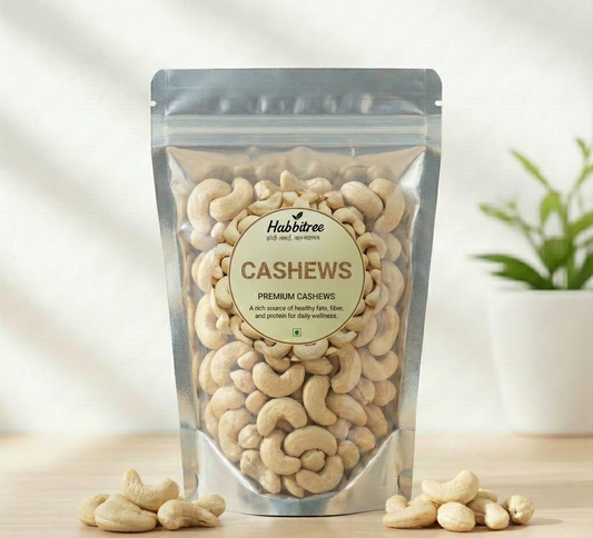 Habbitree Premium Whole Cashews. Crunchy & Creamy Kaju | 100% Natural Dry Fruits