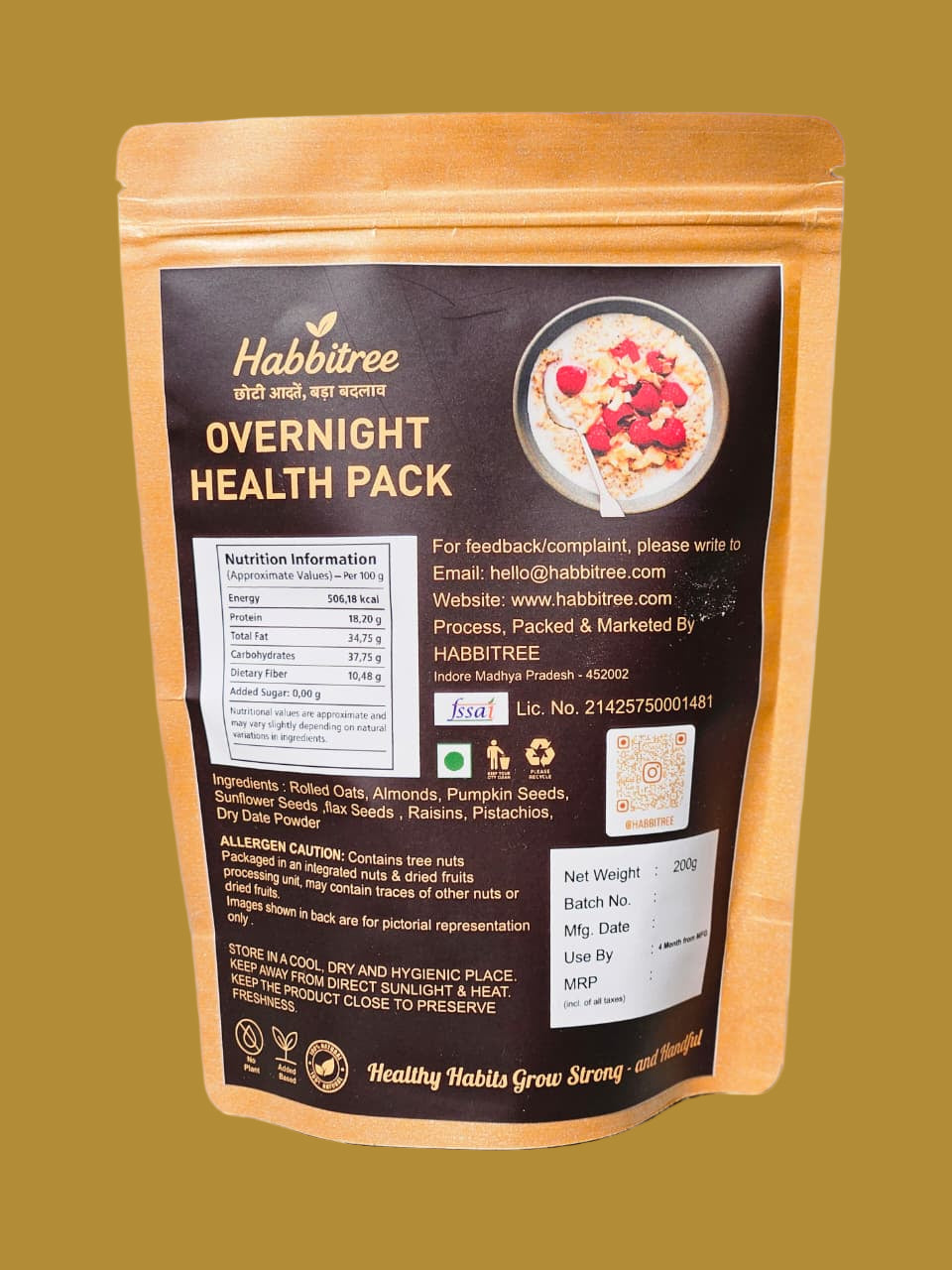 Habbitree Overnight Habit Pack Nutritious Seed Blend