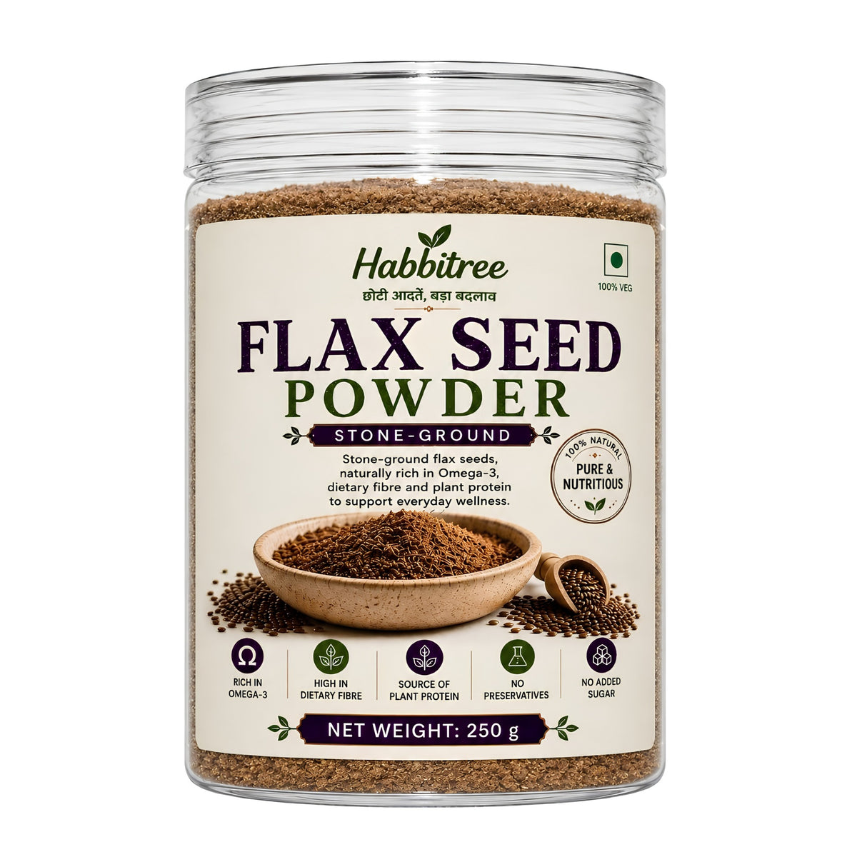 Habbitree Stone-Ground Flax Seed Powder 250g